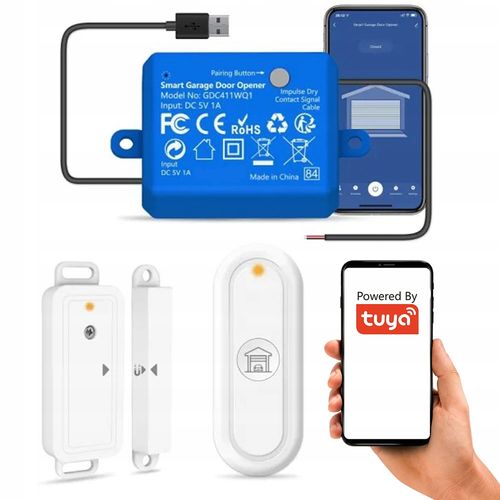 Sterownik bramy garażu z sensorem WiFi TUYA RF Smart Life + pilot RF na Arena.pl