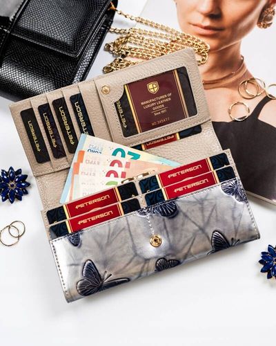 duży portfel damski ze skóry naturalnej - peterson na Arena.pl