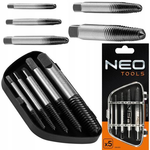 NEO 5 SZT WYKRĘTAKÓW WYKRĘTAKI DO ZERWANYCH USZKODZONYCH ŚRUB M3-M18 09-615 na Arena.pl