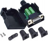 ADAPTER ŻEŃSKI DB9 RS232 REDUKTOR KONWERTER NA KABEL D-SUB ROZBIERALNY