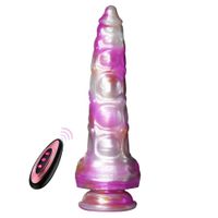 wibrator crystal pulse silikonowy z pilotem nagrzewający różowy 19 cm