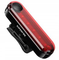 Lampka Rowerowa Tylna Superfire BTL01 USB Wodoodporna 4 Tryby