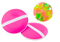 PIŁKA Z PRZYSSAWKAMI  GRA ZRĘCZNOŚCIOWA PALETKI OKRĄGŁE