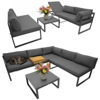 zestaw mebli ogrodowych narożnik sofa stolik komplet na ogród taras
