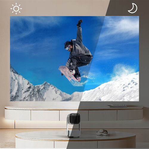 PROJEKTOR RZUTNIK AKUMULATOR PRZENOŚNY OBROTOWY LED MOBILNY SMART TV +HDMI na Arena.pl