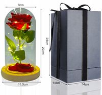 WIECZNA RÓŻA W SZKLE Lampka Nocna PREZENT NA WALENTYNKI DLA KOBIETY MAMY