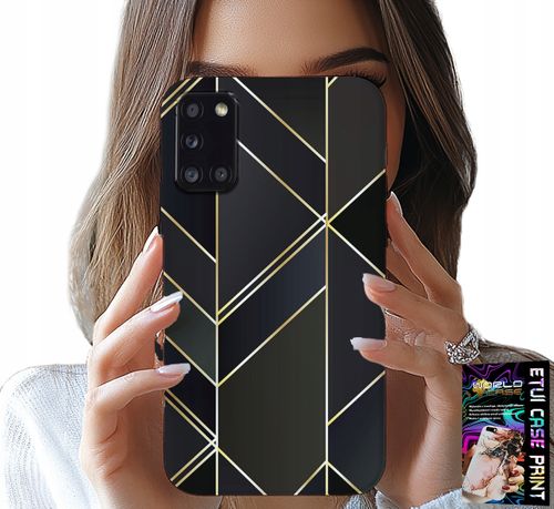 ETUI DO SAMSUNG GALAXY A31 - ZŁOTE RAMKI, ELEGANCKIE WZORY + SZKŁO na Arena.pl