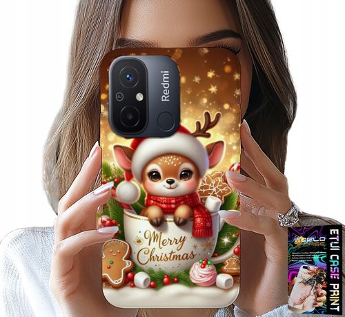 ETUI DO XIAOMI REDMI 12C - RENIFEREK SŁODKI RENIFER ŚWIĄTECZNE WZÓR na Arena.pl