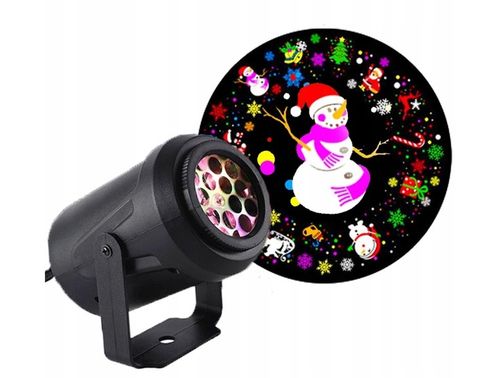 PROJEKTOR LED ŚNIEG ŚWIĄTECZNY LASEROWY REFLEKTOR RZUTNIK ŚNIEG MIKOŁAJ na Arena.pl