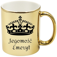 KUBEK ZŁOTY PREZENT DLA EMERYTA EMERYTKI POŻEGNANIE W PRACY URODZINY