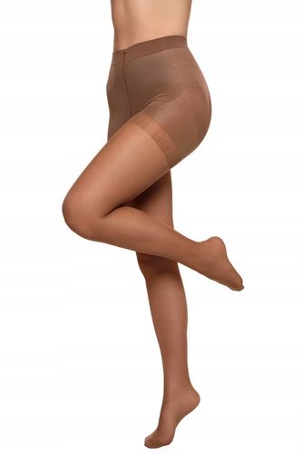 MODELUJĄCE RAJSTOPY DAMSKIE 20 DEN efekt push-up Beżowe Gładkie MORAJ r.2 na Arena.pl