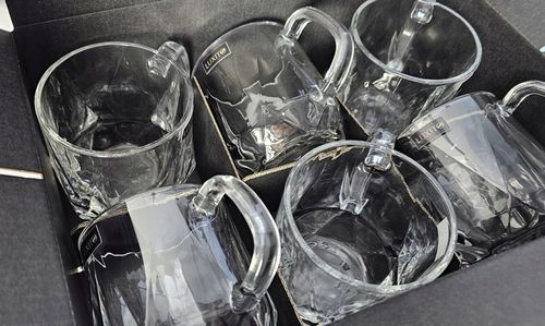 Szklanki do kawy herbaty LUXITO Maks 300ml Komplet szklanek kubków 6szt na Arena.pl