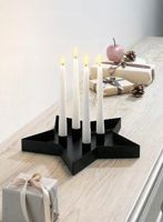 Dekoracyjna taca podstawka na świeczki czarna Livarno home gwiazda