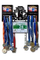 Wieszak na medale i numery startowe z zegarem ramka na zdjęcia imię429.1