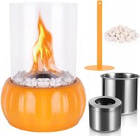 Kominek stołowy na bioetanol biokominek szklany dynia dekoracyjny 70cm