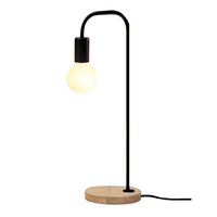 Lampka biurkowa lampka nocna stołowa lampka na biurko czarna LED E27