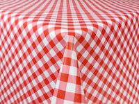 Obrus Cerata Ozdobna Krata Czerwona Stół 140cm x 10cm CA433