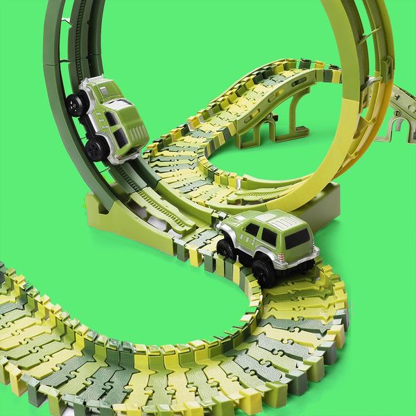 Mega Tor Wyścigowy Dinozaur Park Magic Track 260 elementów zdjęcie 8