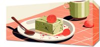 Obraz 40x20cm Deser Matcha