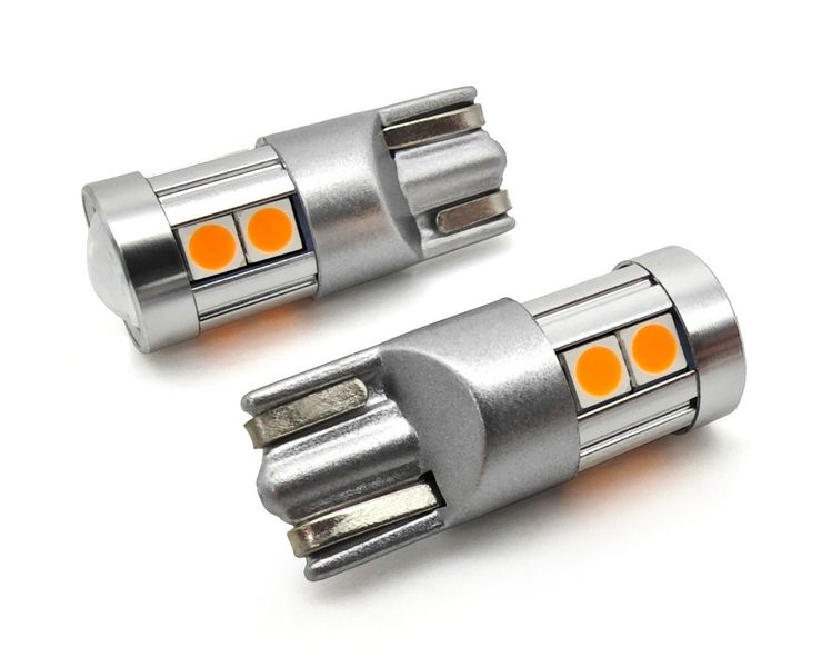W5W żarówka LED T10 12-24V CANBUS 500lm 8 kolorów Pomarańczowa zdjęcie 5