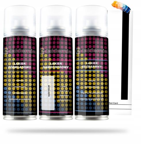 LAKIER SAMOCHODOWY SPRAY KAŻDY KOLOR + BEZBARWNY + PODKŁAD 200ml na Arena.pl