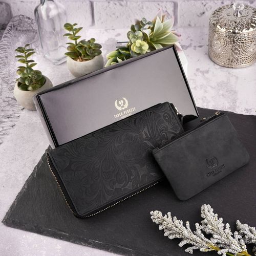 zestaw prezentowy dla niej portfel damski skórzany t-08-bl i etui t-51-bl na Arena.pl