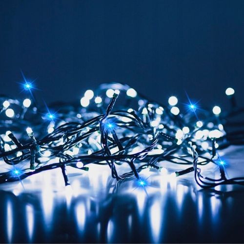 LAMPKI CHOINKOWE BIAŁE ZIMNE ŚWIATEŁKA CHOINKĘ ŚWIĄTECZNE LED EFEKTEM FLASH na Arena.pl