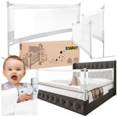 Zabezpieczenie barierka ochronna blokada do łóżka dzieci osłona szara 200cm