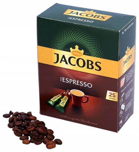 Kawa rozpuszczalna Jacobs Espresso w saszetkach 3x25 saszetek 45g z Niemiec na Arena.pl