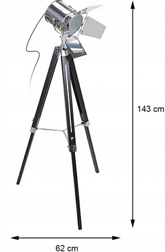 Lampa podłogowa 3 nogi 143 cm Reflektor na Arena.pl