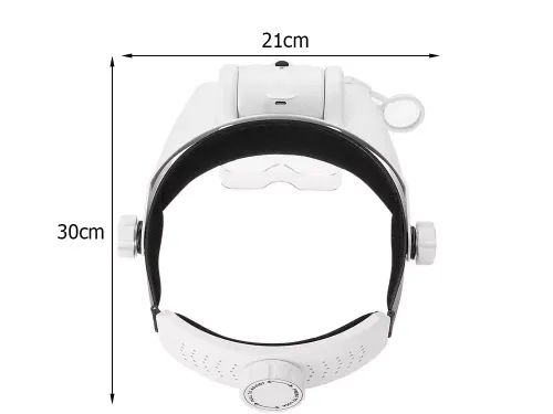 Lupa nagłowna czołowa okulary 3 led soczewki 13x na Arena.pl