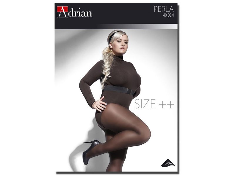 Rajstopy Perla size plus 40 den mikrofibra Chocolate 3 zdjęcie 2