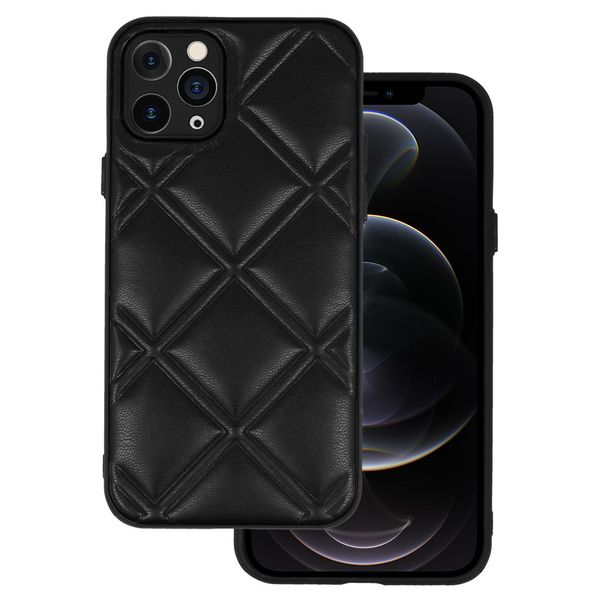 Leather 3D Case do Iphone 11 Pro wzór 3 czarny zdjęcie 1