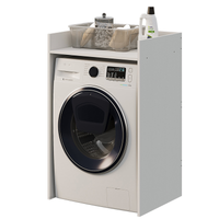 SZAFKA ŁAZIENKOWA NAD PRALKĘ SUSZARKĘ SŁUPEK REGAŁ ZABUDOWA AGD BIAŁA 64 CM