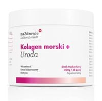 Na Zdrowie Kolagen rybi MORSKI Uroda + kwas hialuronowy TRUSKAWKOWY 200g