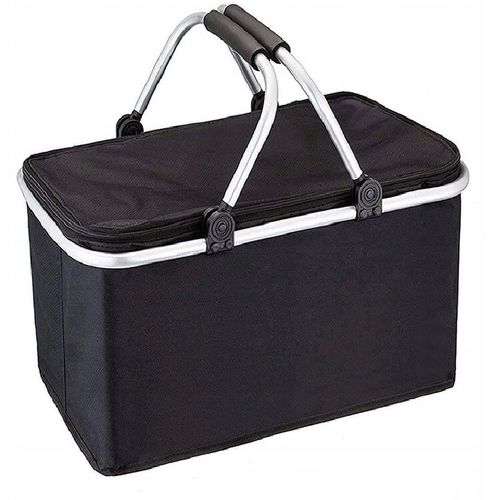 KOSZ CZARNY KOSZYK PIKNIKOWY SKŁADANY TERMICZNY + 2 WKŁADY CHŁODZĄCE na Arena.pl
