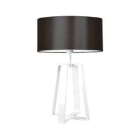 Lampka THOR abażur brązowy stelaż biały