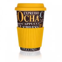 kubek ceramiczny 400ml z pokrywą silikonową banquet go coffee