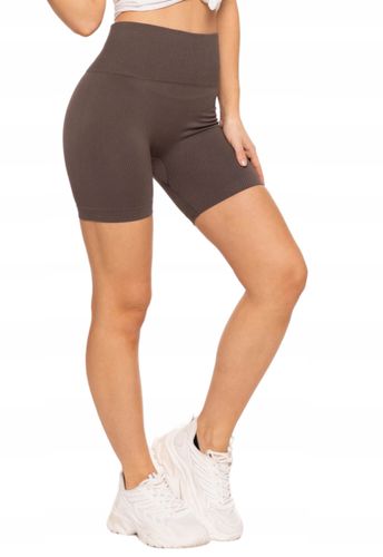 Kolarki Legginsy Damskie Wysoki Stan Prążkowane Efekt Push-Up MORAJ L/XL na Arena.pl