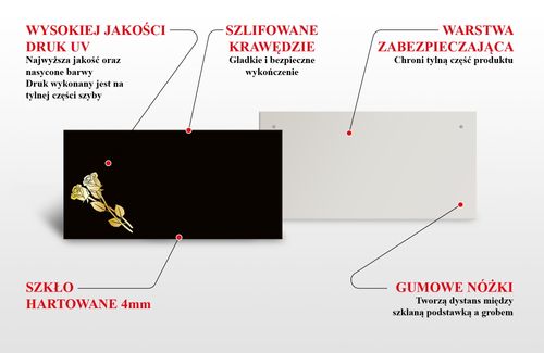 SZKLANA PODSTAWKA POD ZNICZE Z DEDYKACJĄ 25x25cm 493e na Arena.pl