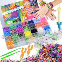 MEGA ZESTAW GUMEK GUMKI DO ROBIENIA BRANSOLETEK BIŻUTERII 4400EL