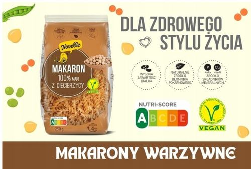 NOVELLE MAKARON MIX GROSZEK, SOCZEWICA, CIECIERZYCA 9 SZTUK X 250G na Arena.pl
