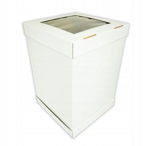 Karton na wysoki tort pietrowy 30x30x45 cm z okienkiem BARDZO MOCNE pudełko na Arena.pl