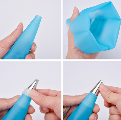 Rękaw cukierniczy silikonowy tylki 8 elementów do dekoracji tortów ciast na Arena.pl