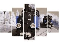 70 100CM OBRAZ 5 ELEM KOLEJKI WĄSKOTOROWE WENECJI DRUK PŁÓTNO