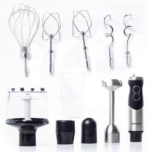 BLENDER RĘCZNY WIELOFUNKCYJNY RIWALL RB-01 6w1 TYTANOWE OSTRZA MOCNY na Arena.pl