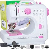 MASZYNA DO SZYCIA MINI PRZENOŚNA 12 ŚCIEGÓW AKCESORIA + GRATISY BIAŁA