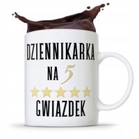 Kubek Dziennikarza Reportera Na 5 Gwiazdek Z Nadrukiem Ze Zdjęciem