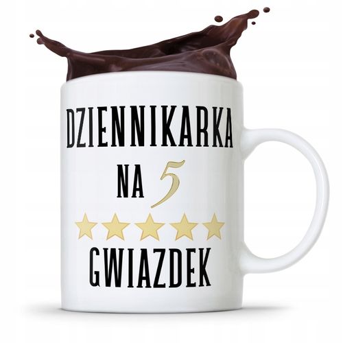 Kubek Dziennikarza Reportera Na 5 Gwiazdek Z Nadrukiem Ze Zdjęciem na Arena.pl