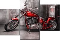 60 90CM OBRAZ 3 ELEM LIFE IS ART ŚCIENNY DRUK PŁÓTNO